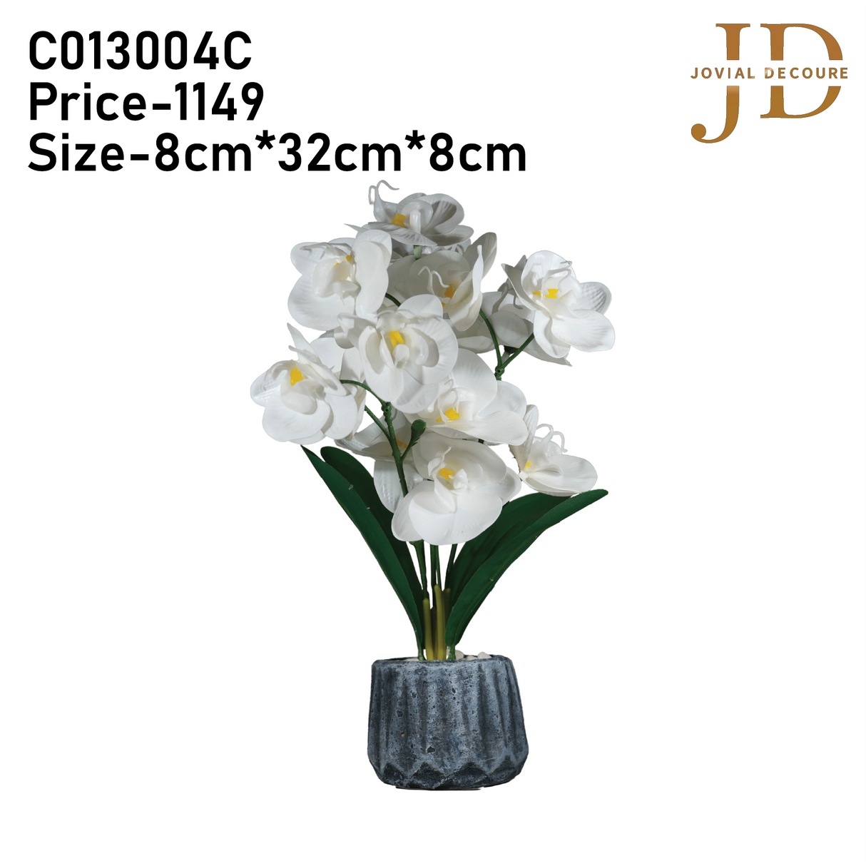 Orchid Elegance Vase (White) Bonsai