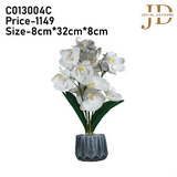Orchid Elegance Vase (White) Bonsai
