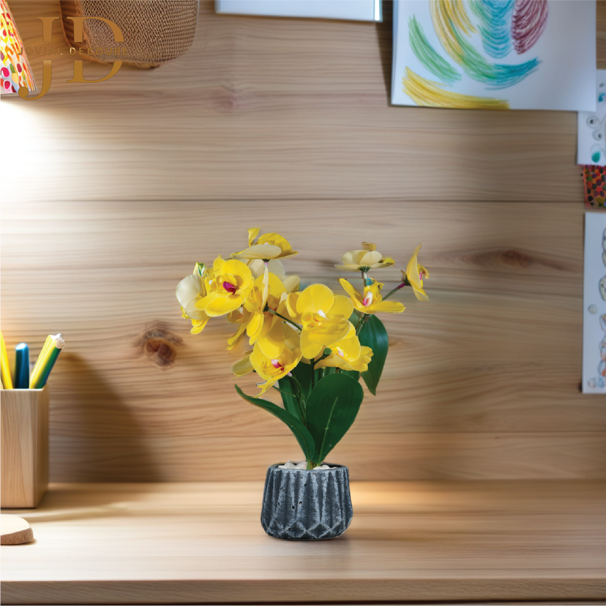Orchid Elegance Vase (Yellow) Bonsai