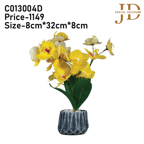 Orchid Elegance Vase (Yellow) Bonsai