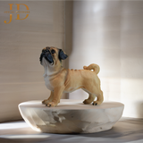 Standing Pug Dog Sculpture