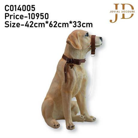 Sitting Golden Labrador Dog