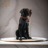 Sitting Black Labrador Dog
