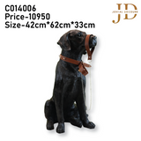 Sitting Black Labrador Dog