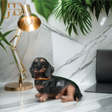Cute Dog with Bell Statue