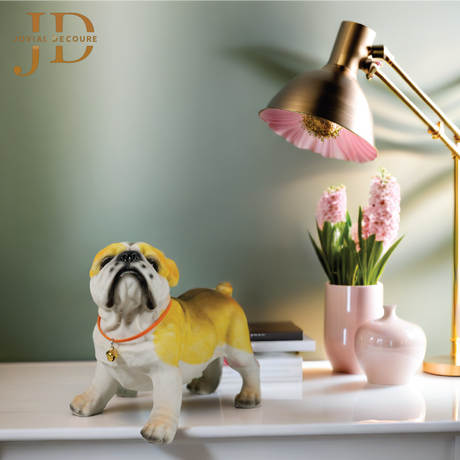 Cute Dog with Bell Statue