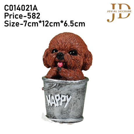 Dog in Bucket Statue