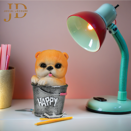 Dog in Bucket Statue