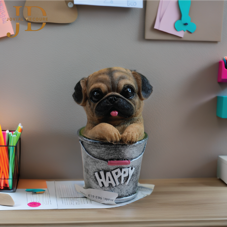 Dog in Bucket Statue