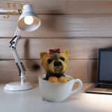 Cute Dog in Cup Statue (Piggy Bank)