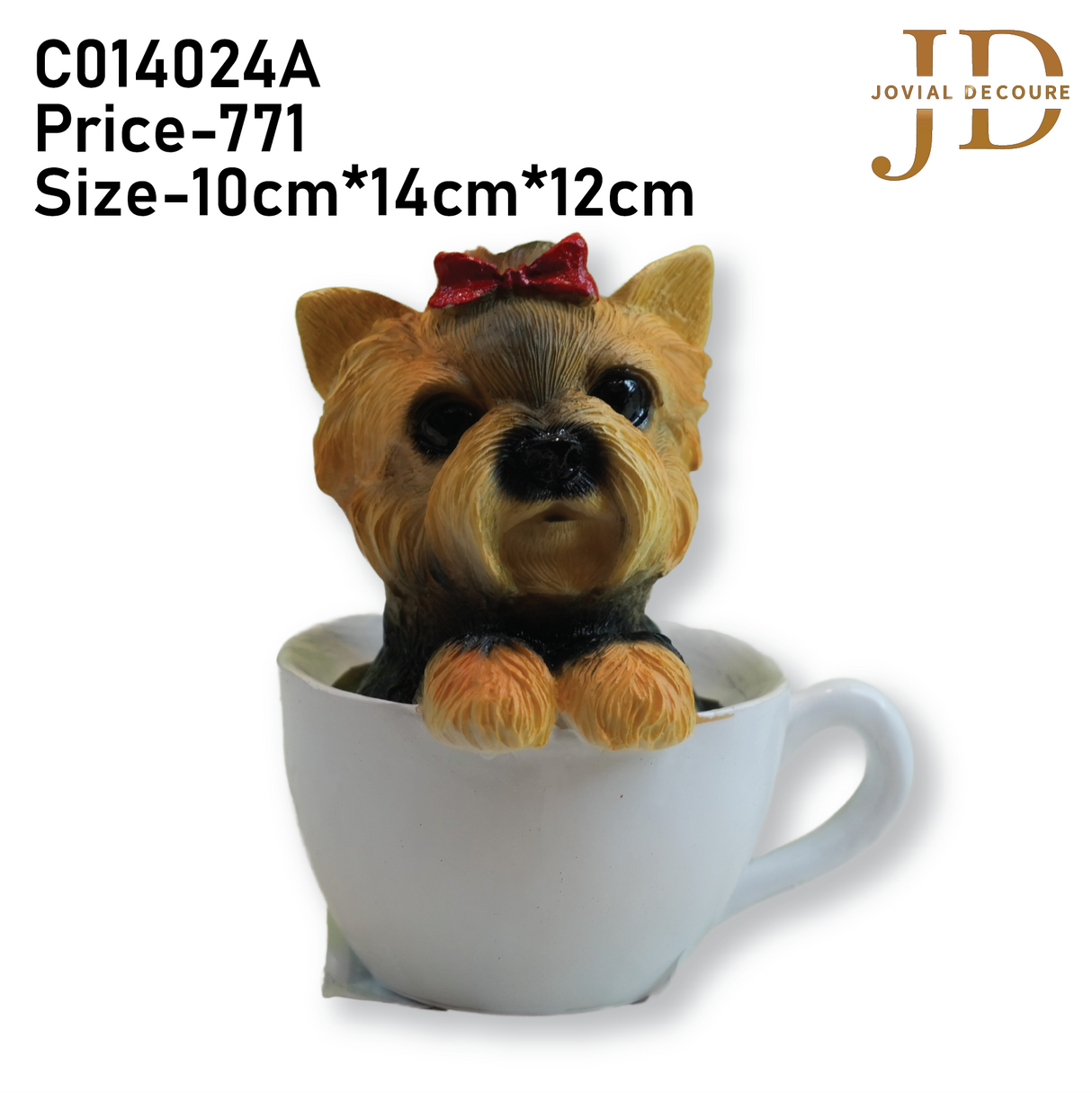 Cute Dog in Cup Statue (Piggy Bank)