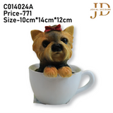 Cute Dog in Cup Statue (Piggy Bank)