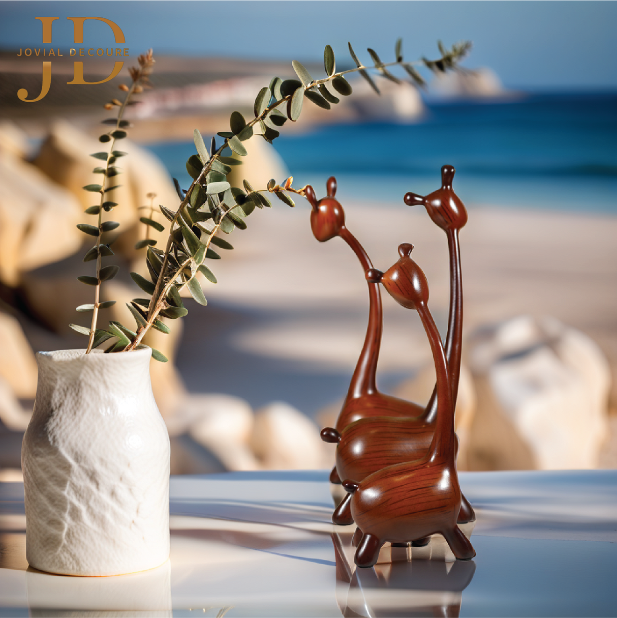 Standing Giraffe Family Set of 3