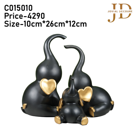 Sitting Elephant Family Set of 3