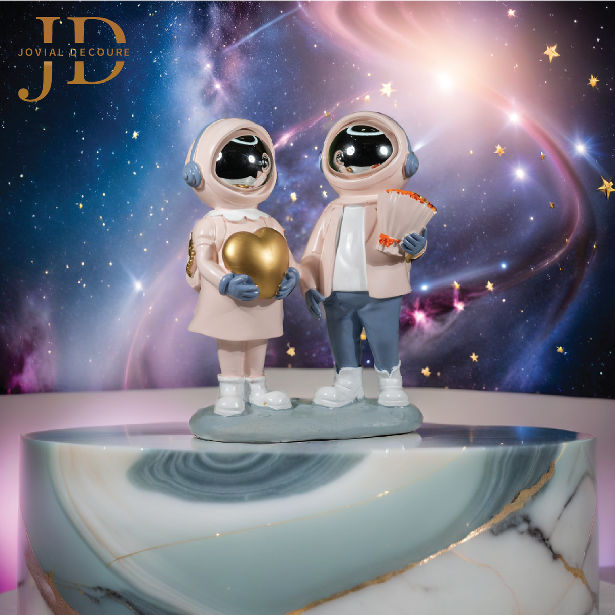 Couple Astronauts Pink