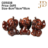 Baby Elephants with Wooden Finishing Set of 3