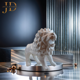 Large White Resin Tiger Statue