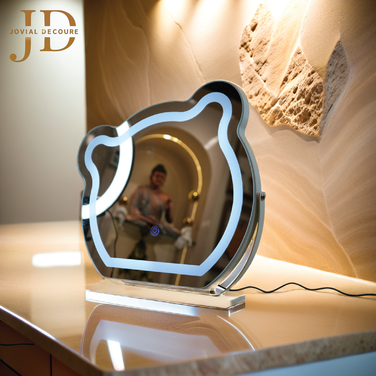 Mickey Face Mirror 3 Lights
