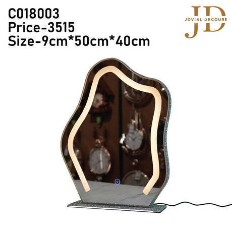 Table Designer Mirror with Diamonds 3 Colours Light