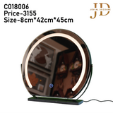Table Mirror Big Designer Circle 3 Lights