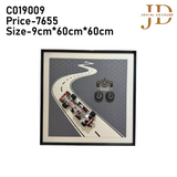 Car On Track 3D WallArt 01