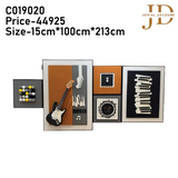 Orange Guitar Set of 5 3D WallArt