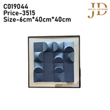 Blue Squares 3D Wallart