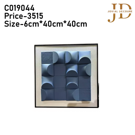 Blue Squares 3D Wallart