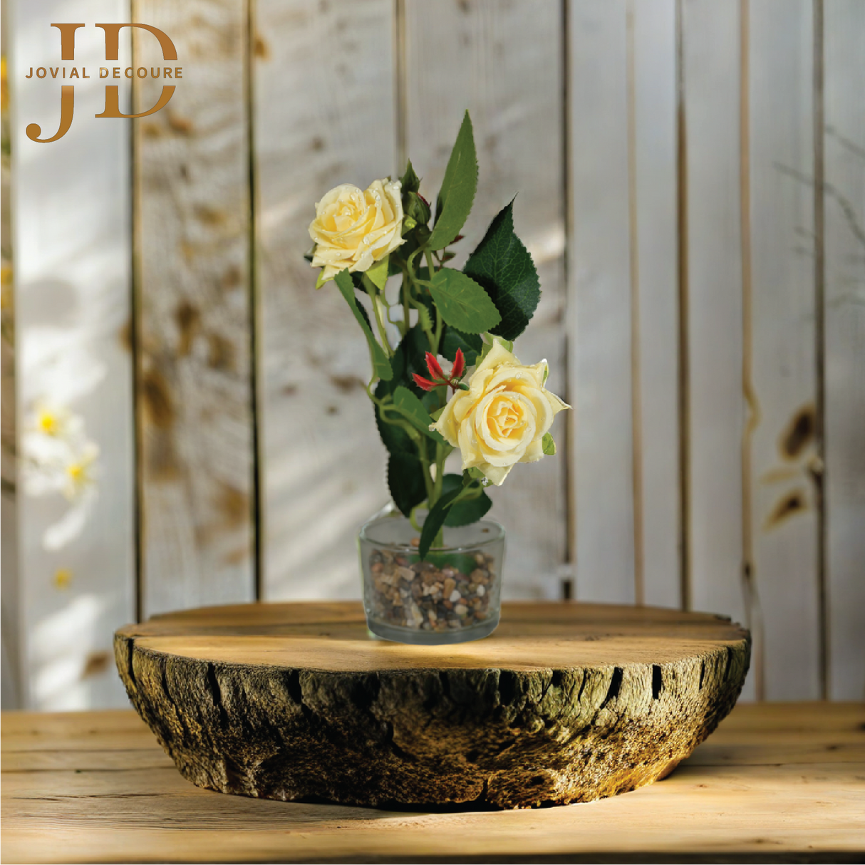 Rose with Water Droplets (Yellow) Bonsai