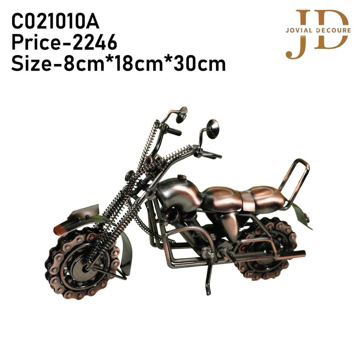 Metal Motorcycle Antique Medium
