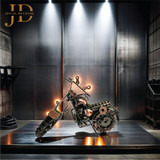 Metal Motorcycle Antique Small