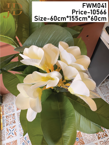 Botanical Artificial Frangipani Flower with Pot