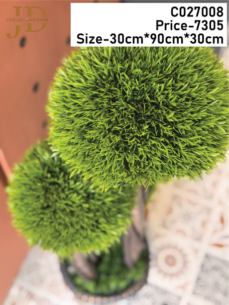 Artificial Cypress Topiary Ball Tree with Pot