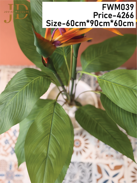 Artificial Birds of Paradise Flower Plants with Pot