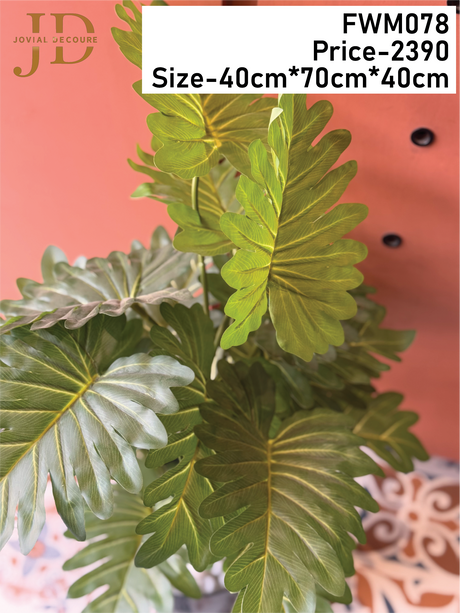 Artificial Silk Plant with Big Leaves with Pot