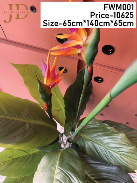 Artificial Birds of Paradise Flower Plants Large with Pot