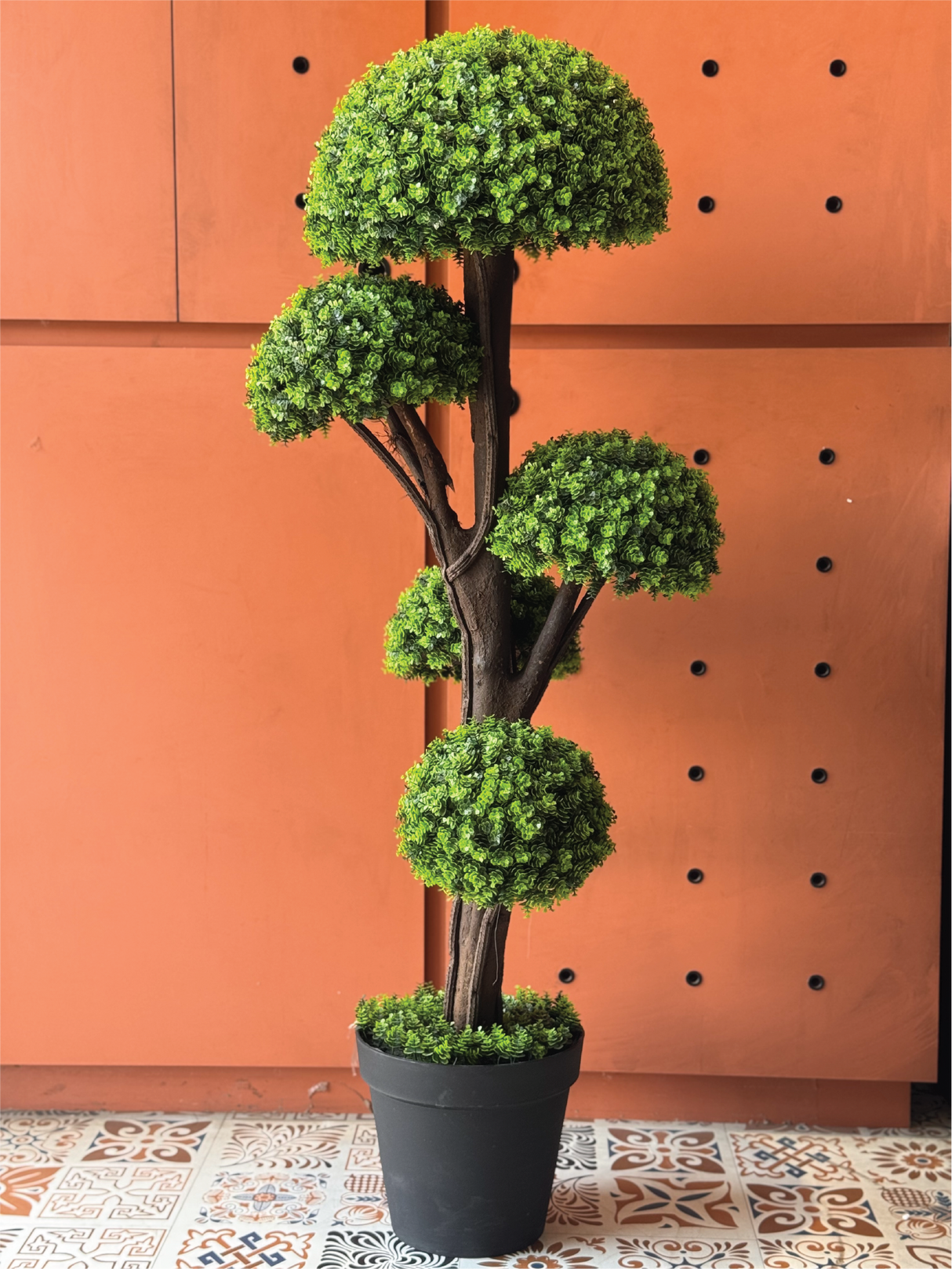 Artificial Cypress Topiary Ball Tree with Pot