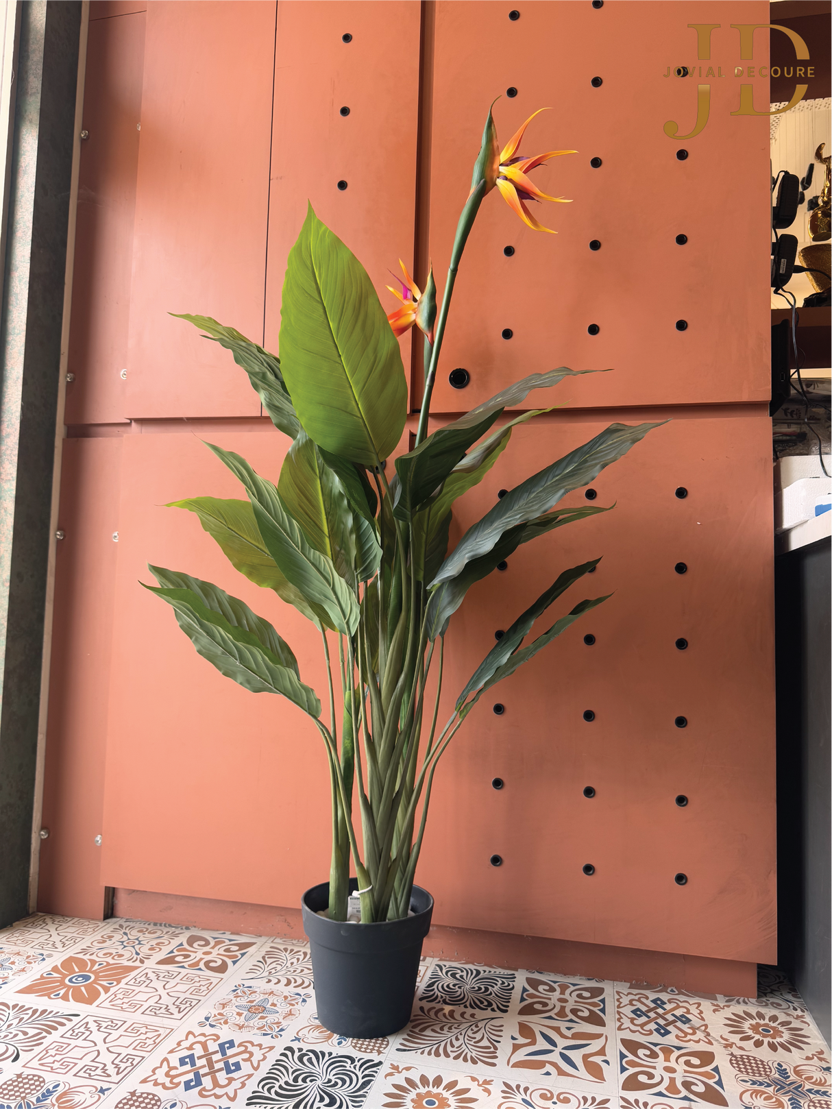 Artificial Birds of Paradise Flower Plants Large with Pot