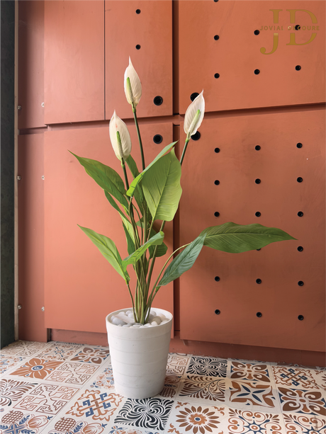 Artificial Real Touch Peace Lily Plant With Pot
