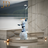 Astronaut on Planet Light Ball Statue With Tray