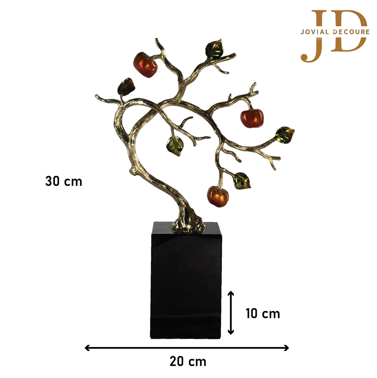 Orange Elegant Apples Statue Golden