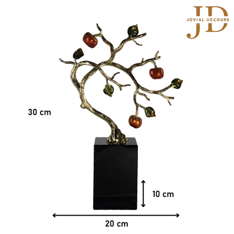 Orange Elegant Apples Statue Golden