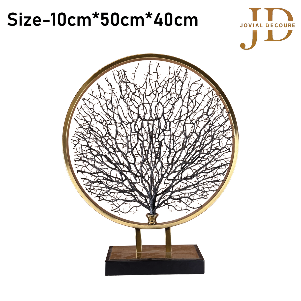 Metal Sea Tree Figurines Creative Farmhouse, Living Room Office Decoration Gold Medium