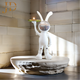 Rabbit Statue With Tray