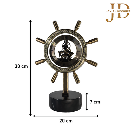 Brass Table Clock Golden