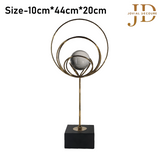 Crystal Ball Ornament Sculpture with Base