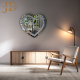 Heart Shaped Mirror with Diamonds