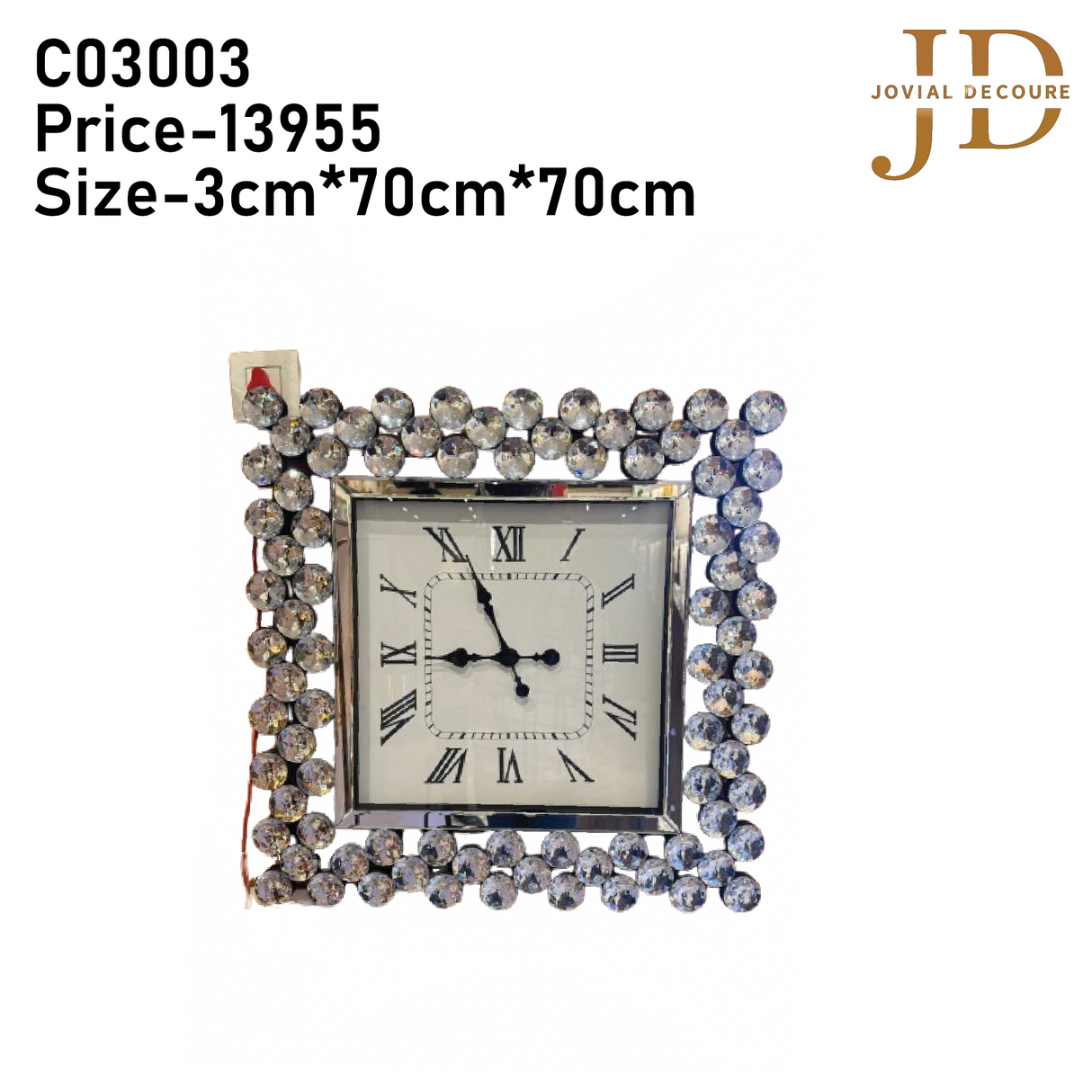 Embellished Wall Clock Square