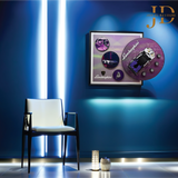 Purple Lamborghini Car 3D WallArt