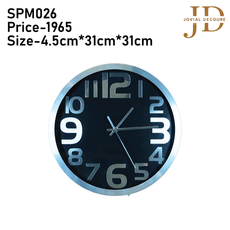 Silver Wall Clock